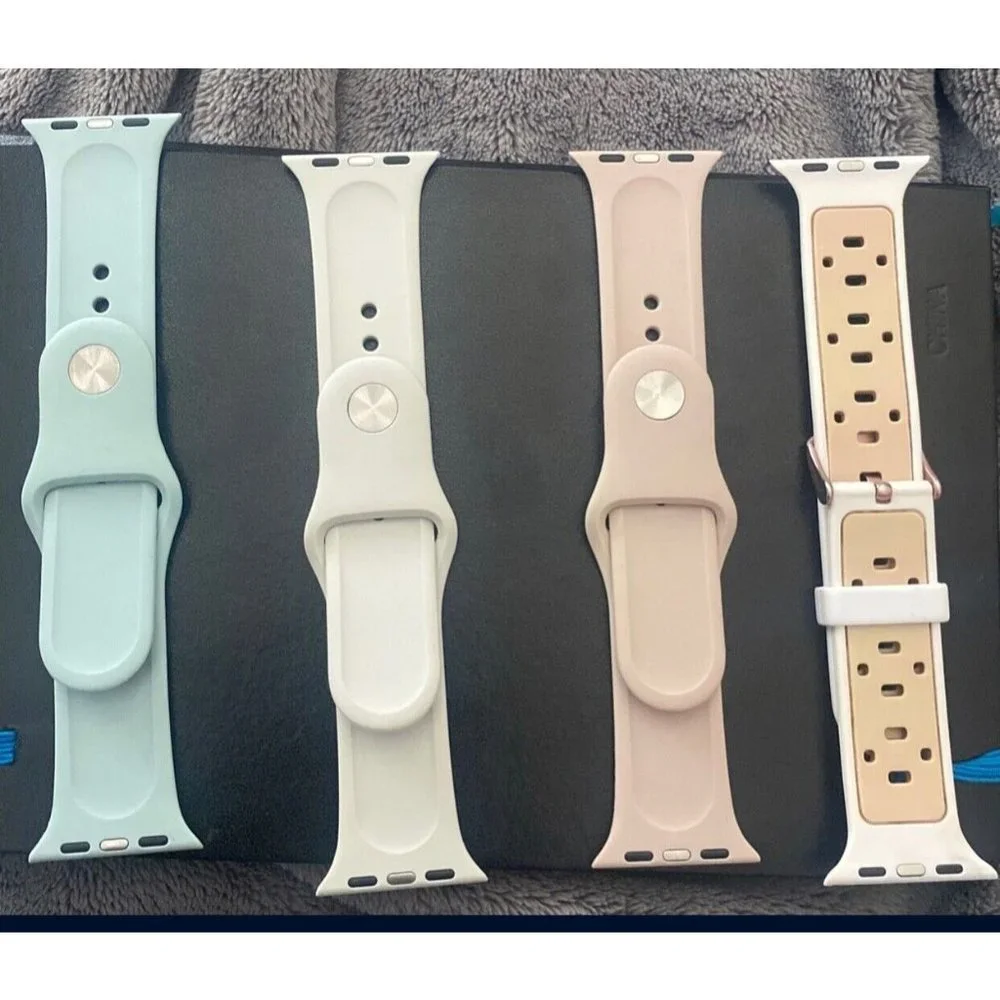 4 Pack Compatible with Band 38mm 40mm,Sport Silicone Soft Replacement Band